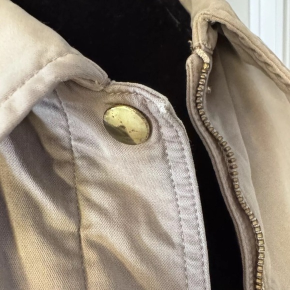 Dictionary Beige Long Parka Size M Womens Crest Beading Made In Japan Y2K Ruffle - Picture 5 of 12